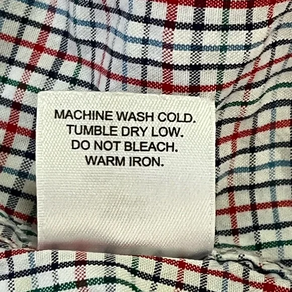 Johnston & Murphy Plaid Button Down Shirt Size L Holiday Occasion Casual Office - Picture 7 of 9